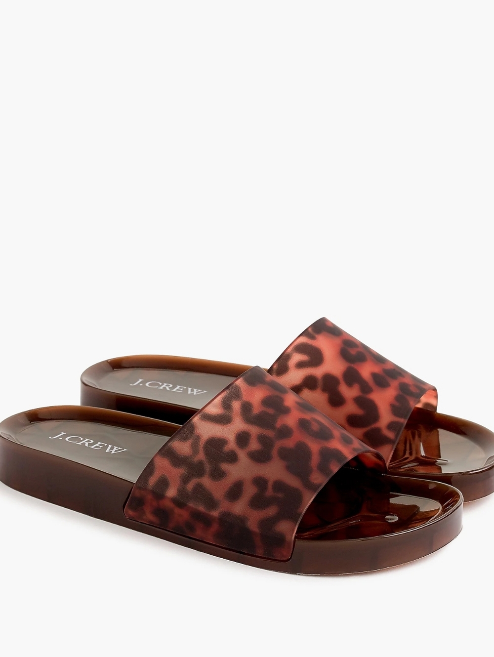 J. Crew Tortoise Pool Rubber Slides Size 9